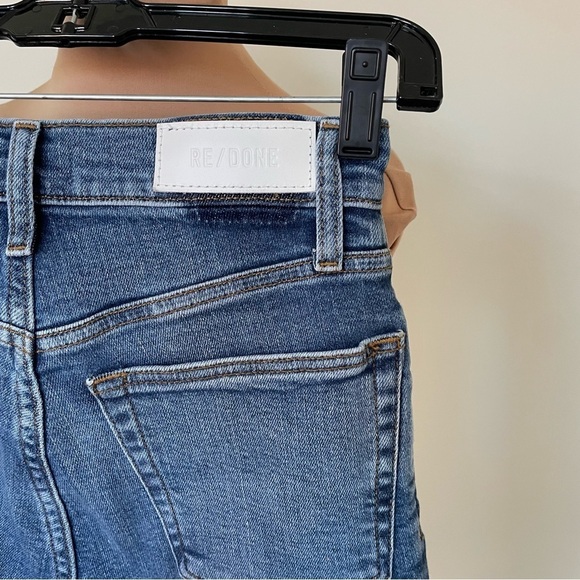 RE/DONE 90s High Rise Ankle Crop High Rise Indigo Storm Blue Skinny Jeans EUC 26 - Picture 4 of 10